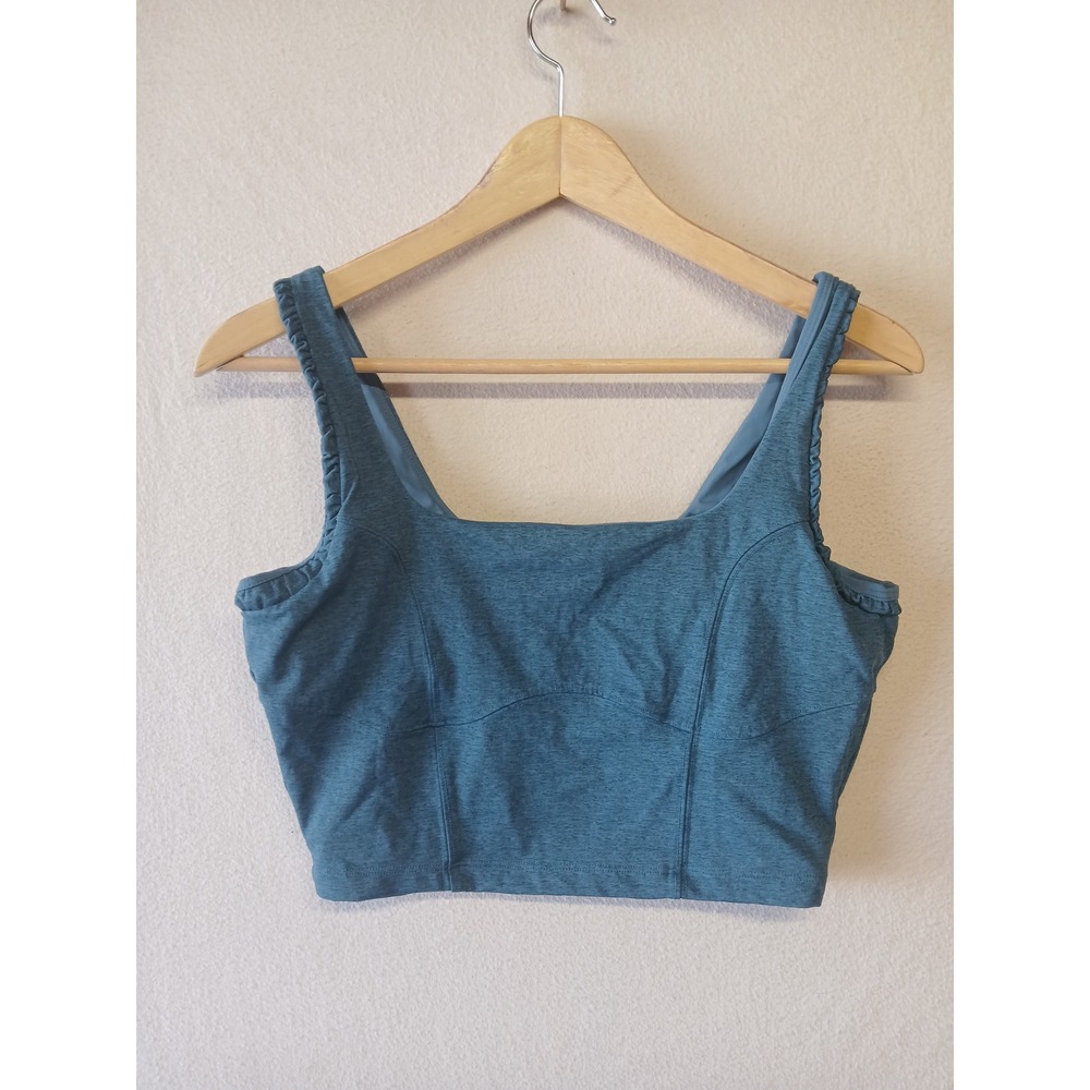 Travis mathew sport bra yoga pirates gym casual blue medium active athleisure